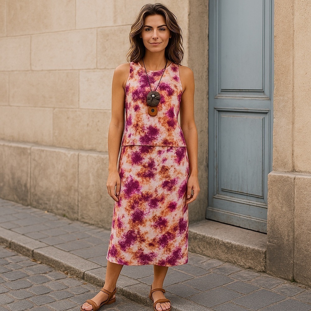Cato | Tie Dye Mini Skirt + Sleeveless Top Wild Aster 2 Piece Set Size XL